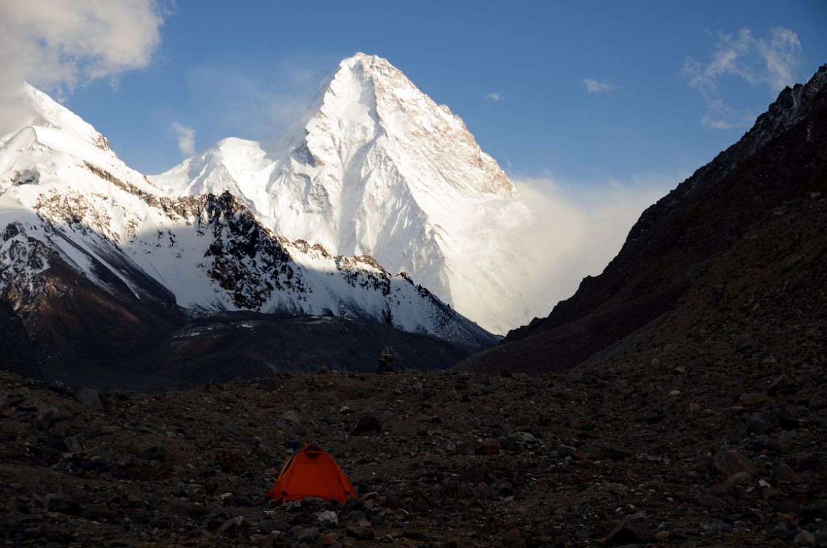 05 My Lonely Tent Late Afternoon At K2 North Face Intermediate Base Camp 4462m With K2 North Face Close Behind